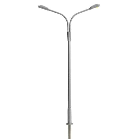 Atlas N Scale Double Arm LED Streetlight, Gray & Cool White, 3PK ATL70000152